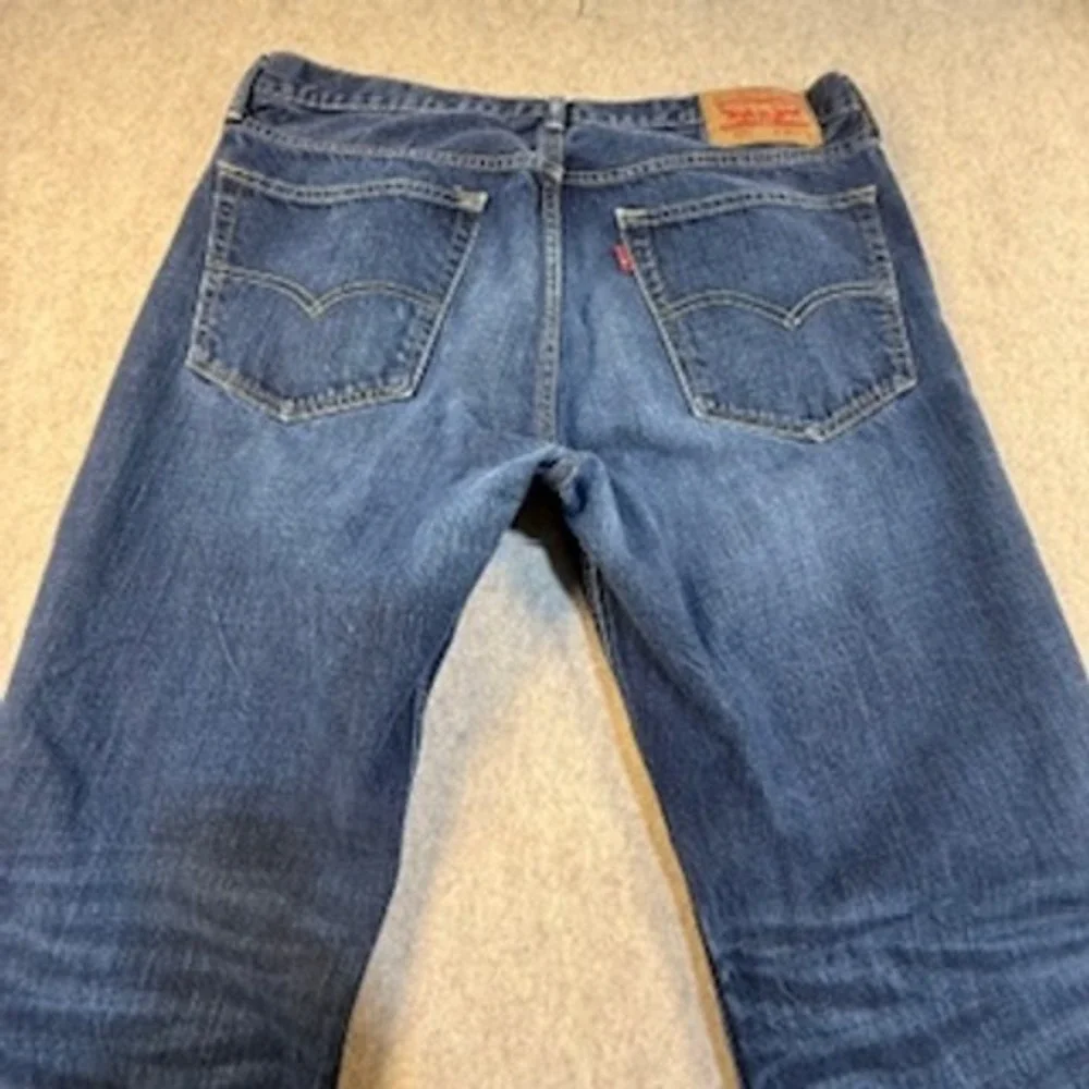 Levis 527‎ Slim Bootcut Jeans Mens 36x32 Dark Wash Denim Blue Low Rise 527-0511